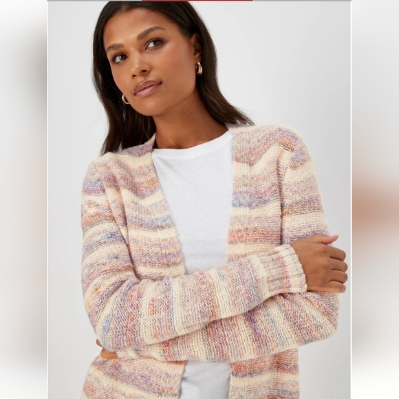 Papaya Open Front Long Cardigan, Large - Picture 3 of 8